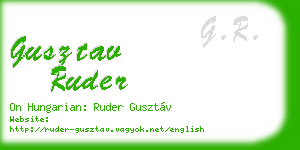 gusztav ruder business card